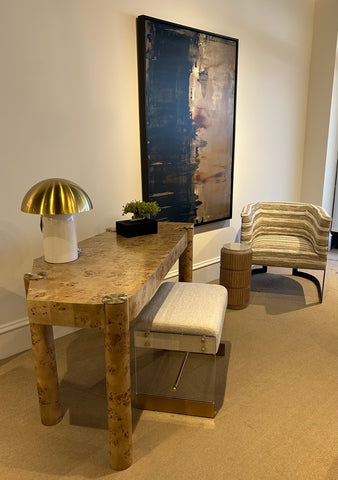 SHOP OUR SHOWROOM - GLAM  - MAPPA BURL WRITING DESK/VANITY