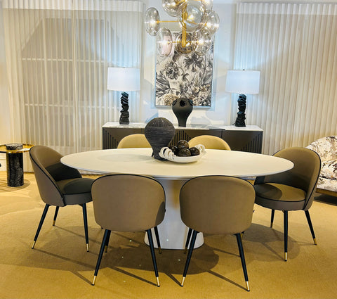 SHOP OUR SHOWROOM - WARM MODERN - PODIUM DINING