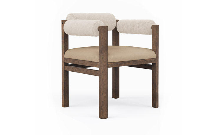 Marlowe Arm Chair in Fabric Lionel Dove & Parisa Natural