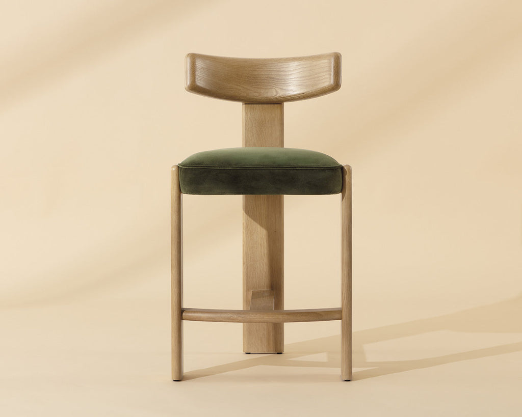 Sunpan Horton Counter Stool Rustic Oak | Cadieux Interiors - Ottawa ...