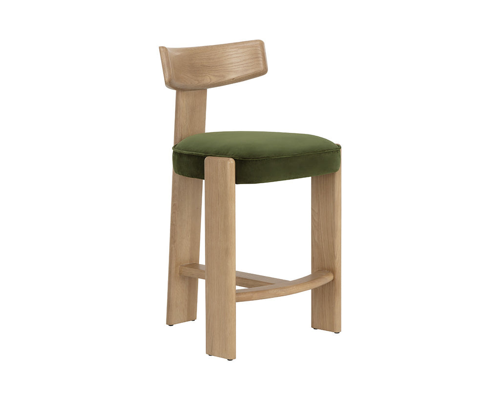 Sunpan Horton Counter Stool Rustic Oak | Cadieux Interiors - Ottawa ...