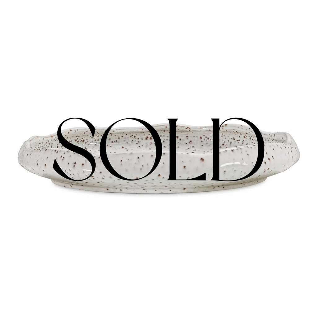 SOLD - Stardust Ripple Indoor-Outdoor Bowl, White