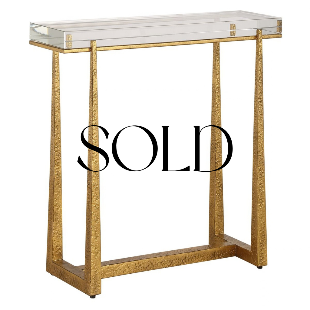 SOLD - Midas Accent Table, Gold