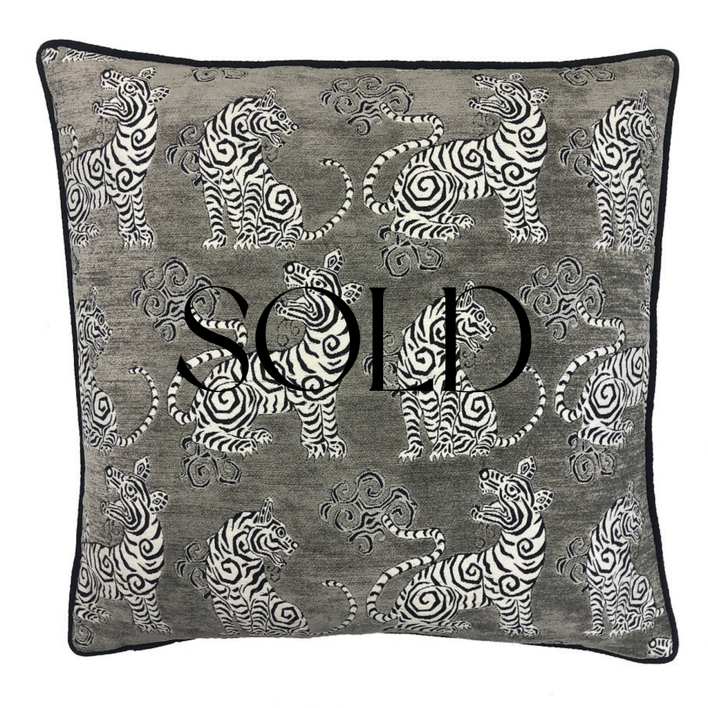SOLD - Xanadu Metallic Velvet Accent Pillow - 22"x22"