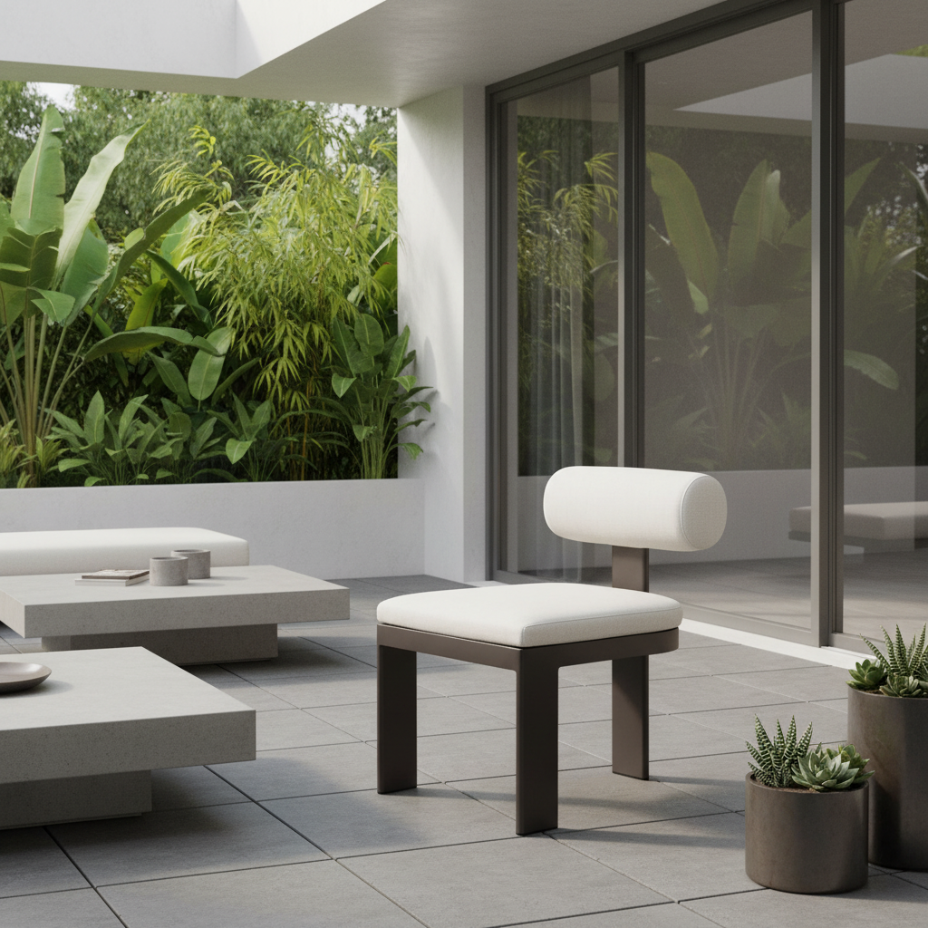 Bolster Back Outdoor Dining Chair (CI)