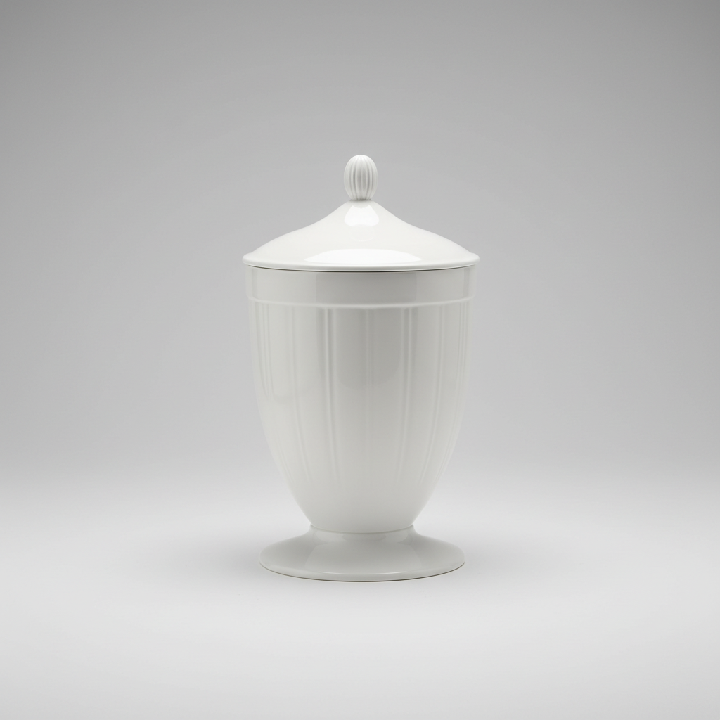 SOLD - Barbara Barry Ribbed Ceramic Urn - FLOOR MODEL SALE