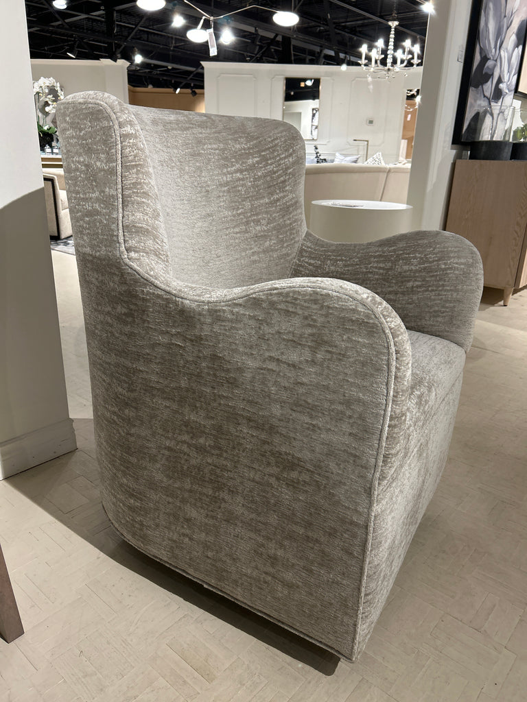 Harper Swivel Glider in Fabric Aphrodite Linen