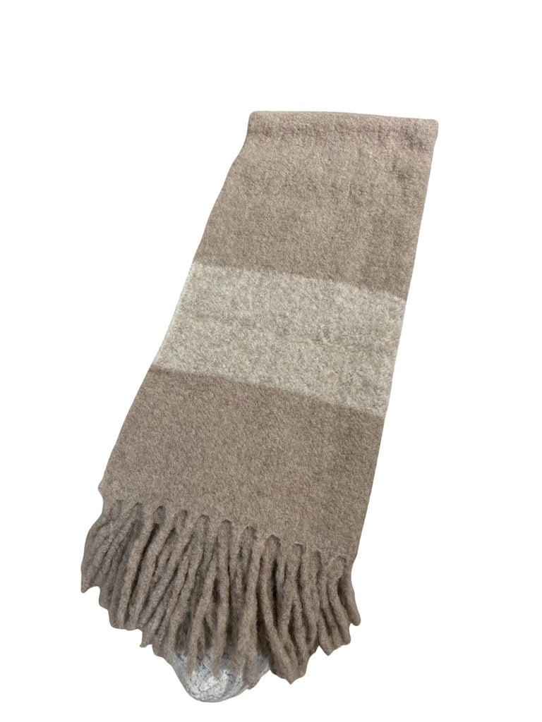 Davos Stripe Throw - Beige - 50" x 70"