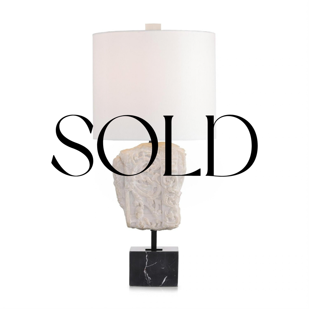 SOLD - Relief Table Lamp - 30"H