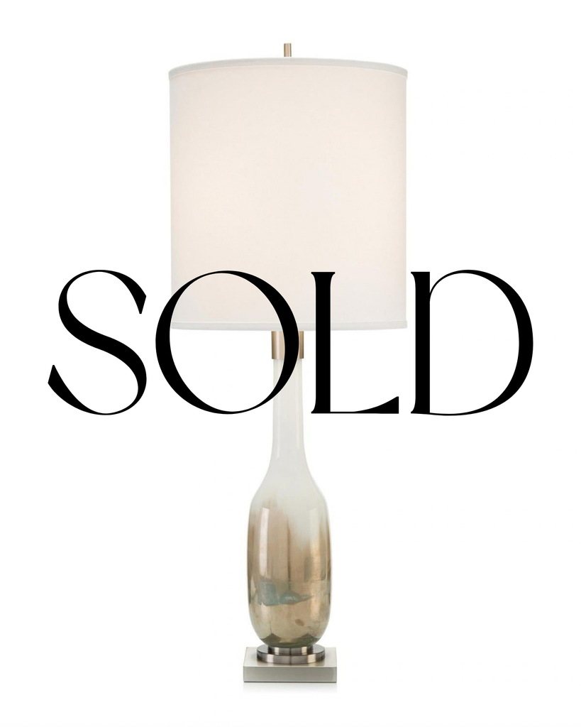 SOLD - Handblown Golden Table Lamp - 40"H