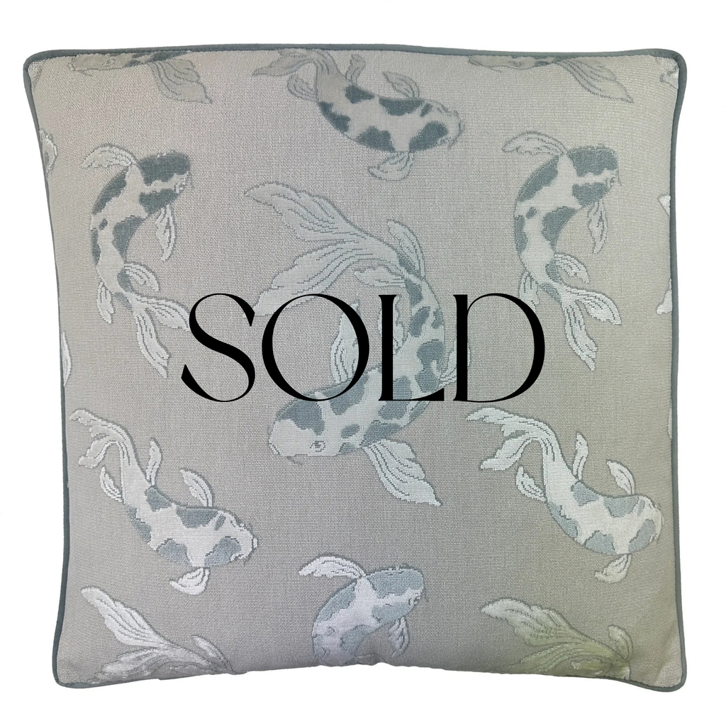 SOLD - Harmonie Porcelain Accent Pillow - 22"x22"