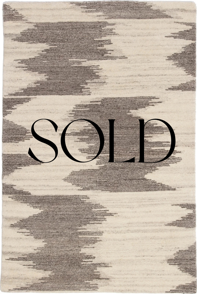 SOLD - Rug in Cream / Brown - 8' x 10'