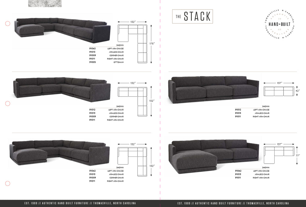 Stack Sofa Collection (available in multiple sizes) (CI) | Cadieux ...