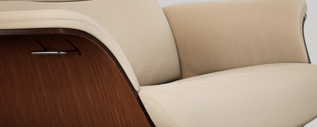 SPECIAL PROMOTION - Timeout Reclining Chair + Footstool in Cortina Sand - QUICK SHIP (CI)