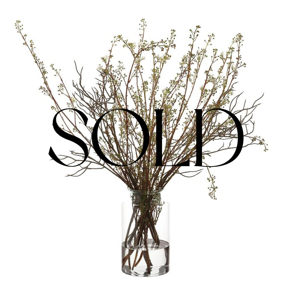 SOLD - Berry Branches in Glass Vase