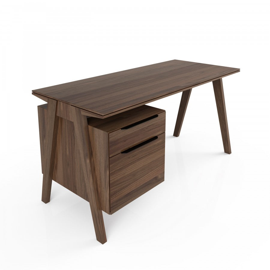 Howard Birch 2 Drawer Desk with Wood Top + MORE FINISHES AVAILABLE (CI)