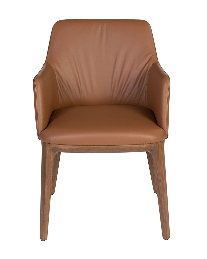 Lidia Dining Arm Chair (available in 3 Leather colours) (CI)
