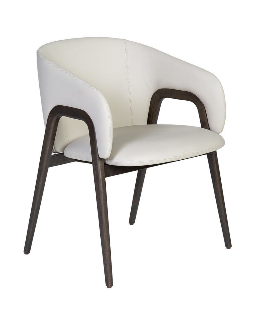 Laurence Dining Chair in Light Grey Faux Leather (CI)
