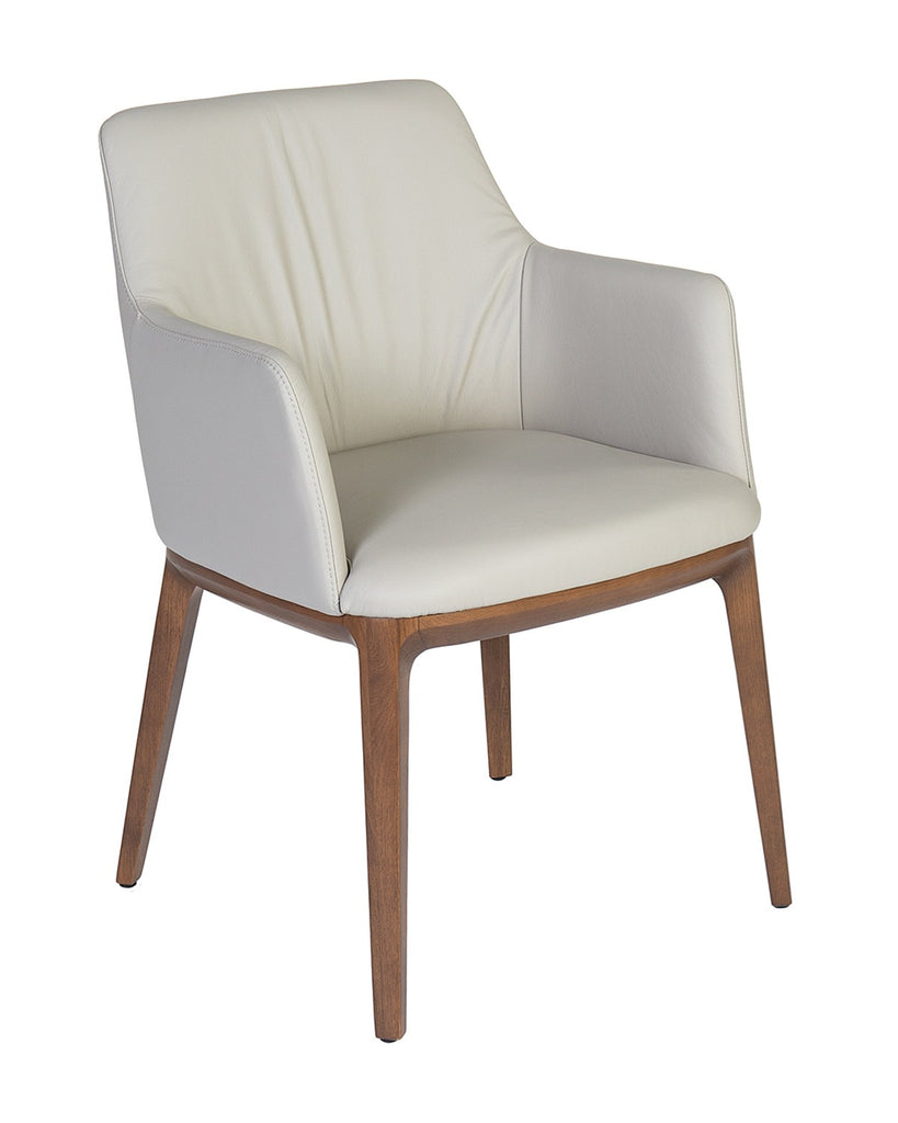 Lidia Dining Arm Chair (available in 3 Leather colours) (CI)