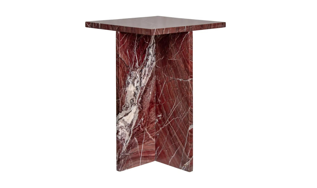 Rosso Accent Table Levanto Marble