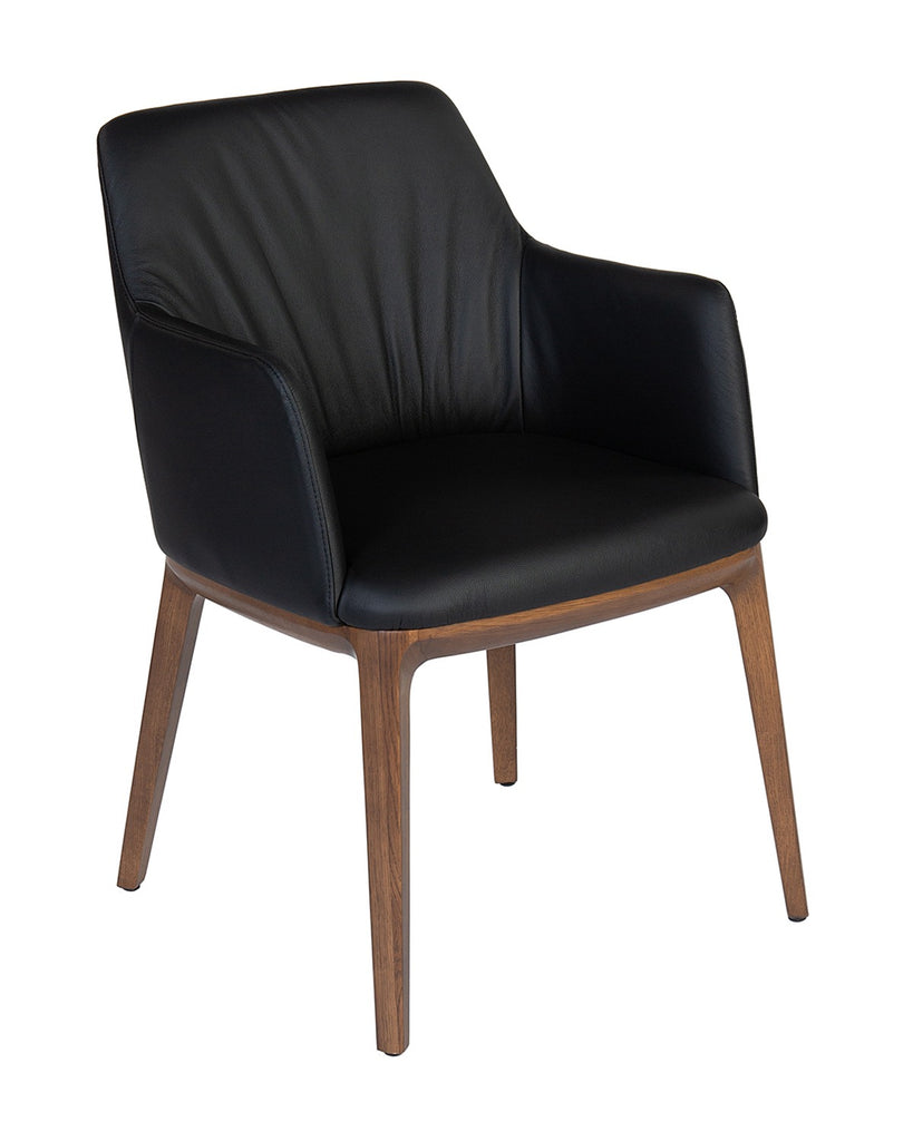 Lidia Dining Arm Chair (available in 3 Leather colours) (CI)
