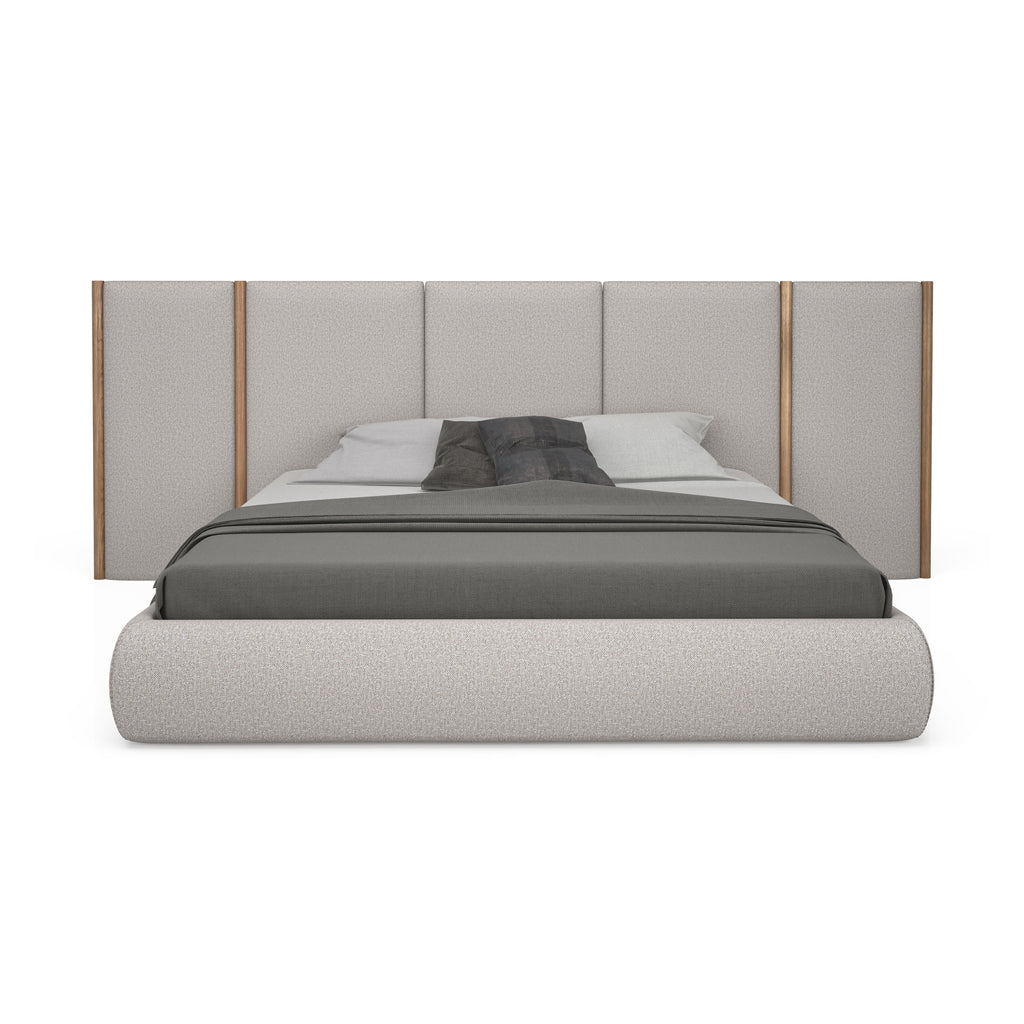 Lawrence Upholstered Bed with Ventilated Panel Support + 14 WHITE OAK FINISH OPTIONS + 30 FABRIC OPTIONS (CI)