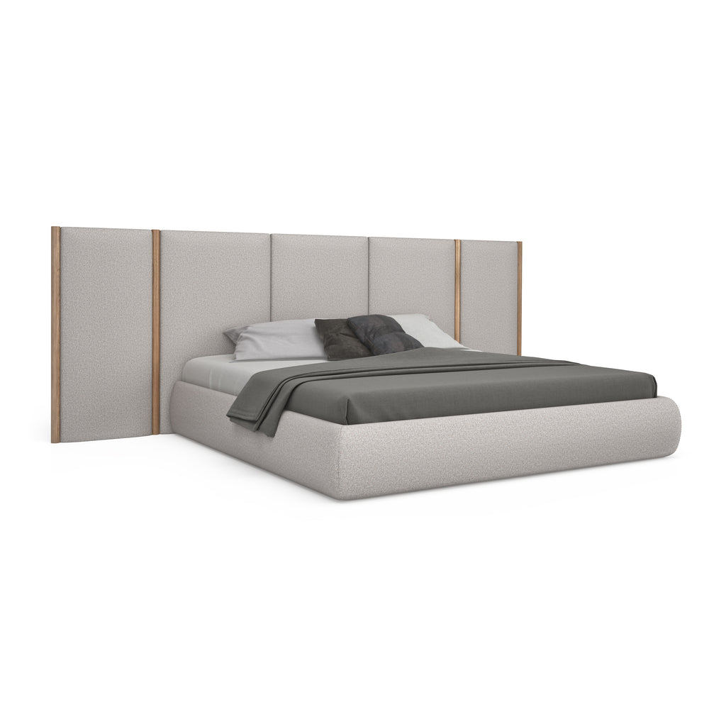 Lawrence Upholstered Bed with Ventilated Panel Support + 14 WHITE OAK FINISH OPTIONS + 30 FABRIC OPTIONS (CI)