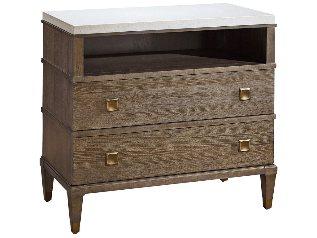 Playlist Two Drawer Nightstand with Stone Top - BRAND CLOSEOUT SALE (CI)
