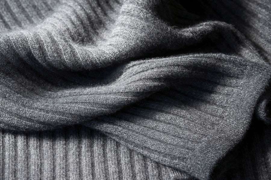 Angora & Merino Wool Superking Blanket - Wide Rib - Grey