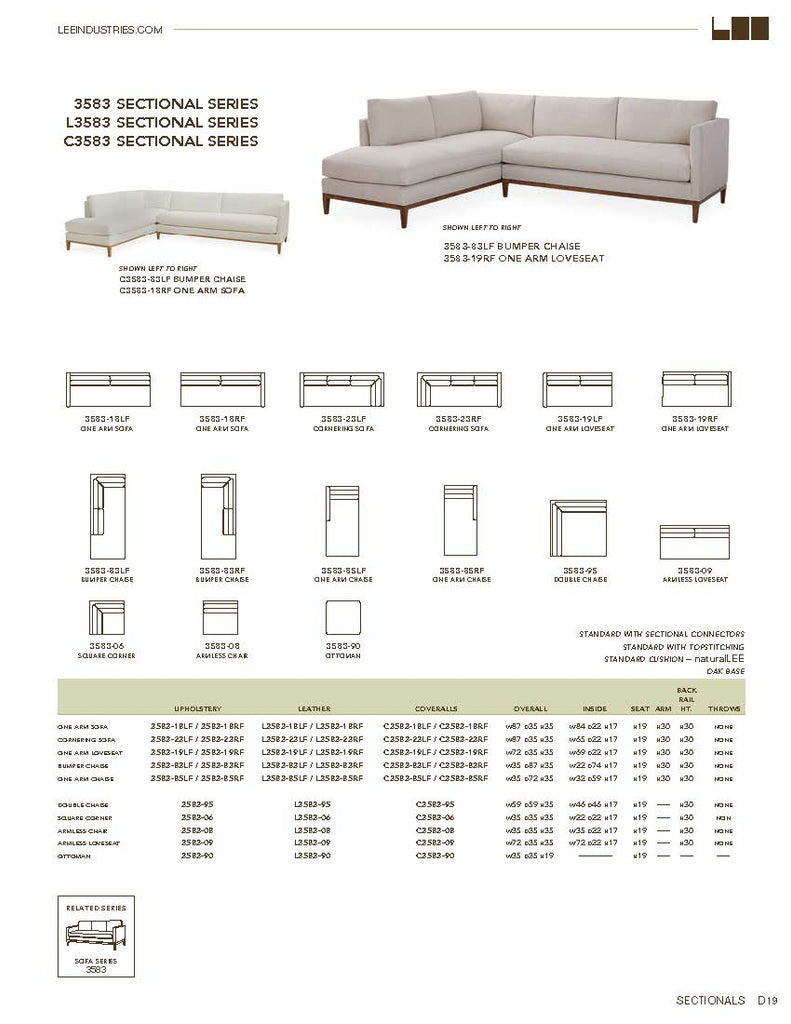 3583 Sectional Collection RAPID LEE (CI) | Cadieux Interiors - Ottawa ...