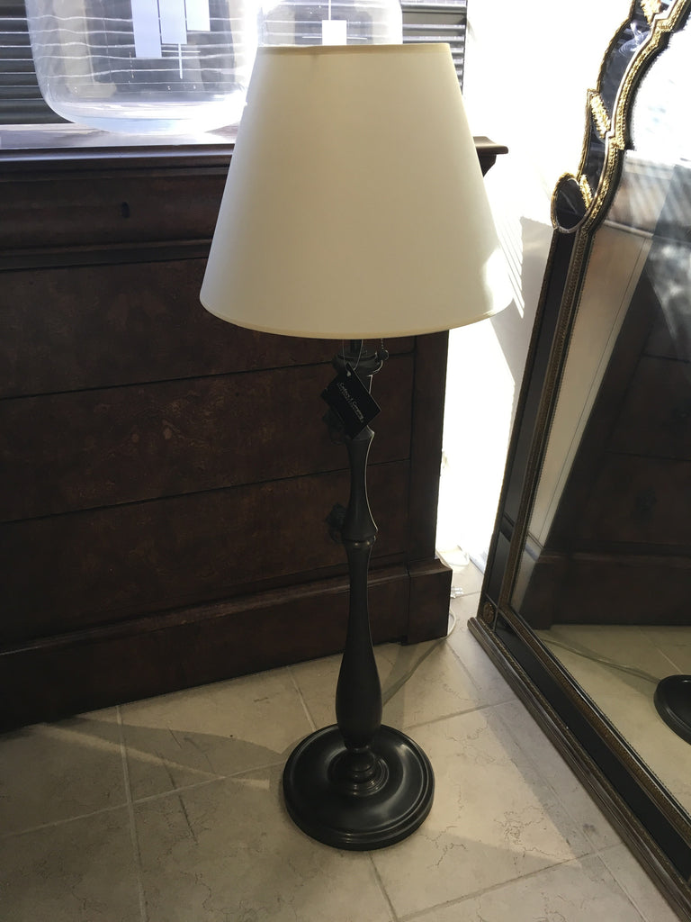 Studio Adjustable Floor Lamp in Hand-Rubbed Antique Brass - 13x34-45